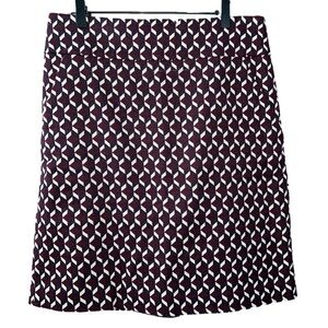 Ann Taylor A-Line Burgundy Navy Pencil Skirt - 8 Tall, Women’s